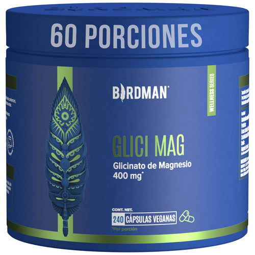 Glicinato de Magnesio - 240 Cápsulas - 60 Porciones - Pack