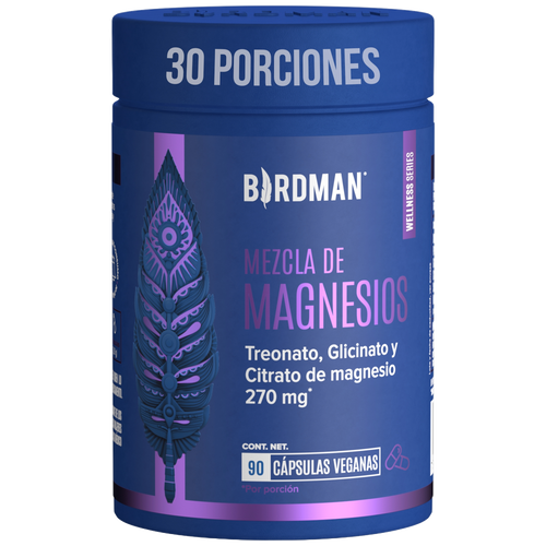Mag Trifecta 3 en 1 - Glicinato, Treonato y Citrato de Magnesio - 90 Cápsulas - 30 Porciones
