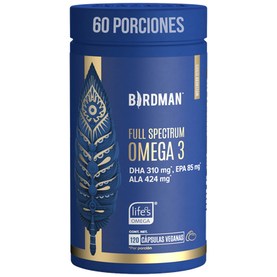 Full Spectrum Omega 3 - DHA 310mg, EPA 85mg & ALA 424mg - 120 Cápsulas