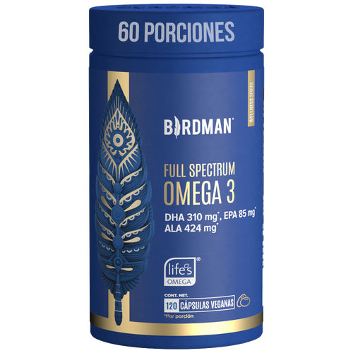 Full Spectrum Omega 3 - DHA 310mg, EPA 85mg & ALA 424mg - 120 Cápsulas
