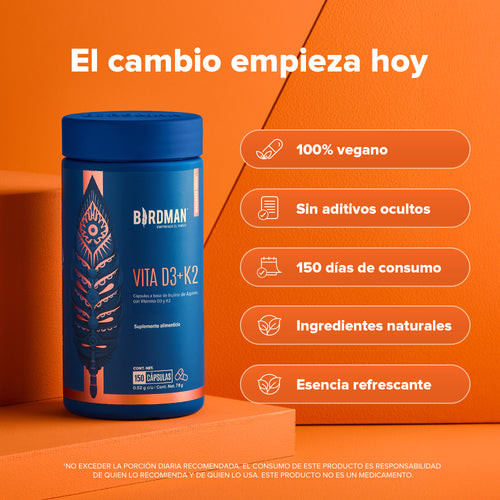 Vitamina D3 + K2 - 150 Cápsulas