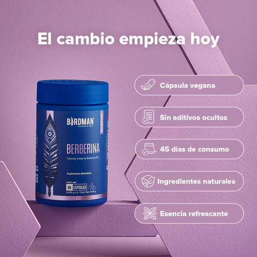 Berberina HCL - 90 Cápsulas - 45 Porciones - PACK