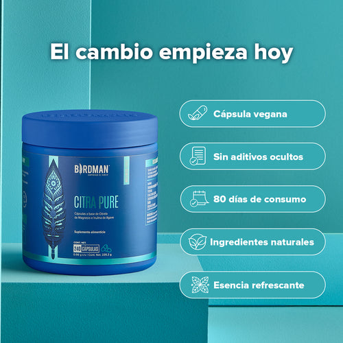 Citrato de Magnesio - 240 Cápsulas - 80 Porciones - Pack