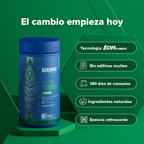 Daily Spore Probiotic - Probióticos con 10 Billones de UFC - 140 Cápsulas