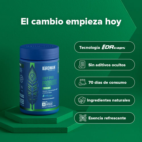 Daily Spore Probiotic - Probióticos con 10 Billones de UFC - 70 Cápsulas