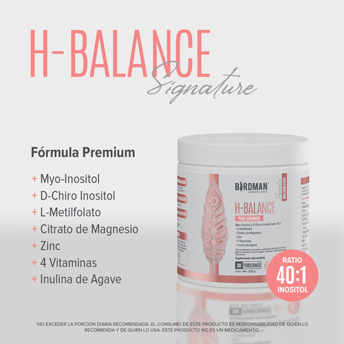 H-Balance - Inositol con Magnesio y Vitaminas - Pink Lemonade - 222g