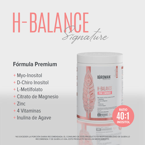 H-Balance - Inositol con Magnesio y Vitaminas - Pink Lemonade - 444g