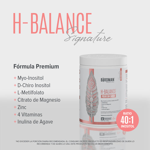 H-Balance - Inositol con Magnesio y Vitaminas - Sin Sabor - 444g