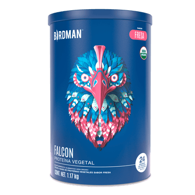 Falcon Protein: Proteína Vegana Orgánica en Polvo - Fresa 1.17 kg