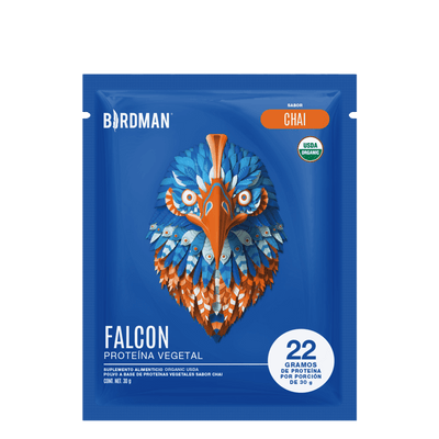 Falcon Protein: Proteína Vegana Orgánica en Polvo - Chai 12 Pack Sobres
