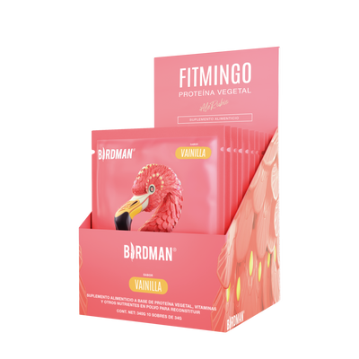 Fitmingo Protein Proteína en Polvo con Inositol & Vitaminas - Vainilla 10 pack sobres