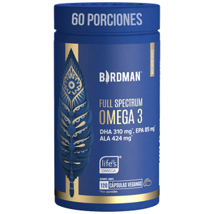 Full Spectrum Omega 3 - DHA 310mg, EPA 85mg & ALA 424mg - 120 Cápsulas