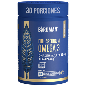 Full Spectrum Omega 3 - DHA 310mg, EPA 85mg & ALA 424mg - 60 Cápsulas