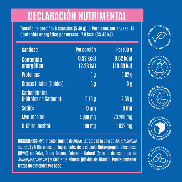 Myo & D-Chiro Inositol - 90 Cápsulas - 15 Porciones
