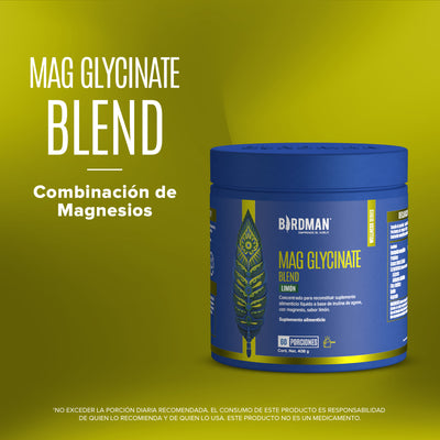 Mag Glycinate Blend - Glicinato y Citrato de Magnesio en Polvo - Sabor Limón - 60 Porciones