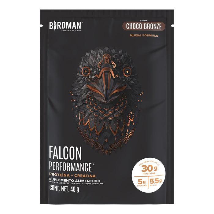 Falcon Performance Proteína en Polvo con Creatina & BCAAs - Choco Bronze 10 Pack Sobres
