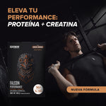 Falcon Performance Proteína en Polvo con Creatina & BCAAs - Choco Bronze 10 Pack Sobres
