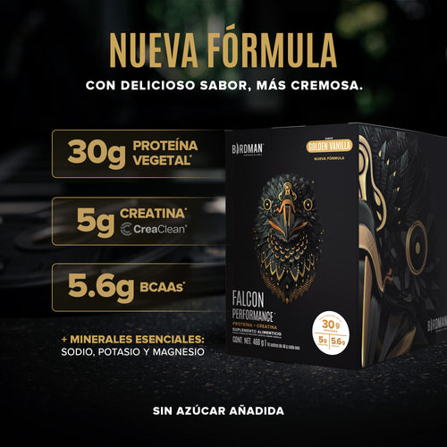 Falcon Performance Proteína en Polvo con Creatina & BCAAs - Golden Vanilla 10 Pack Sobres