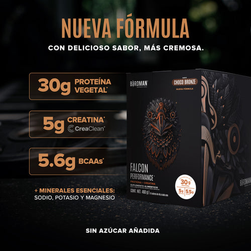 Falcon Performance Proteína en Polvo con Creatina & BCAAs - Choco Bronze 10 Pack Sobres