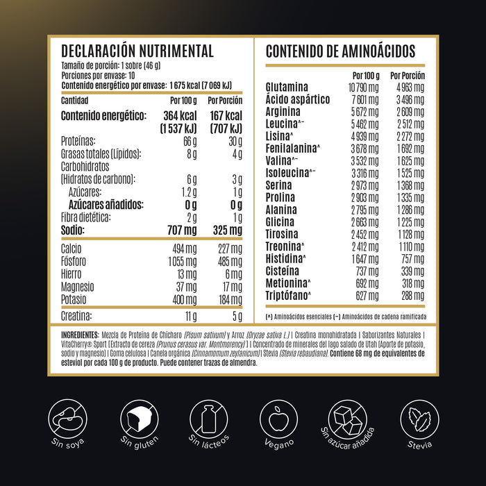 Falcon Performance Proteína en Polvo con Creatina & BCAAs - Golden Vanilla 10 Pack Sobres
