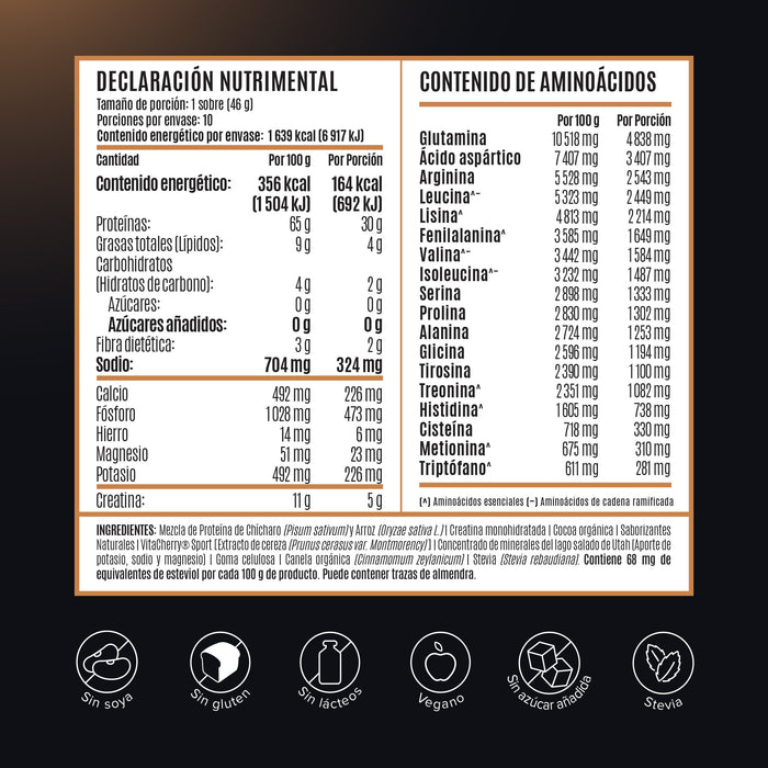 Falcon Performance Proteína en Polvo con Creatina & BCAAs - Choco Bronze 10 Pack Sobres