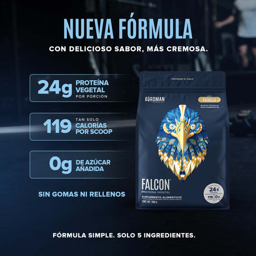 Falcon Protein: Proteína Vegana en Polvo - Vainilla 1.8 kg