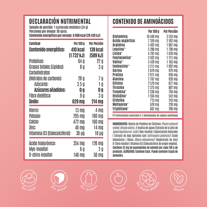 Fitmingo Protein Proteína en Polvo con Inositol & Vitaminas - Blueberry 1.7 kg