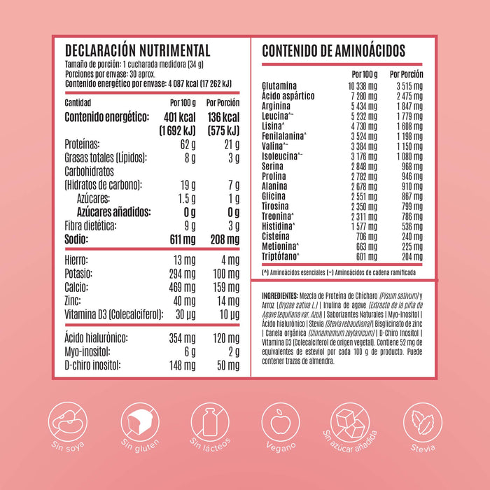 Fitmingo Protein Proteína en Polvo con Inositol & Vitaminas - Vainilla 1.7 kg