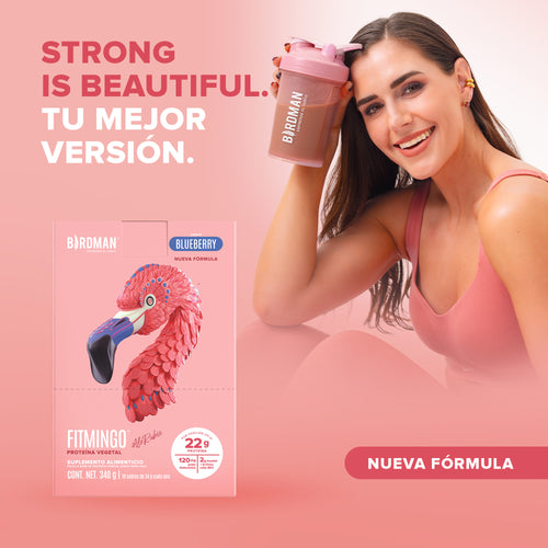 Fitmingo Protein Proteína en Polvo con Inositol & Vitaminas - Blueberry 10 pack sobres