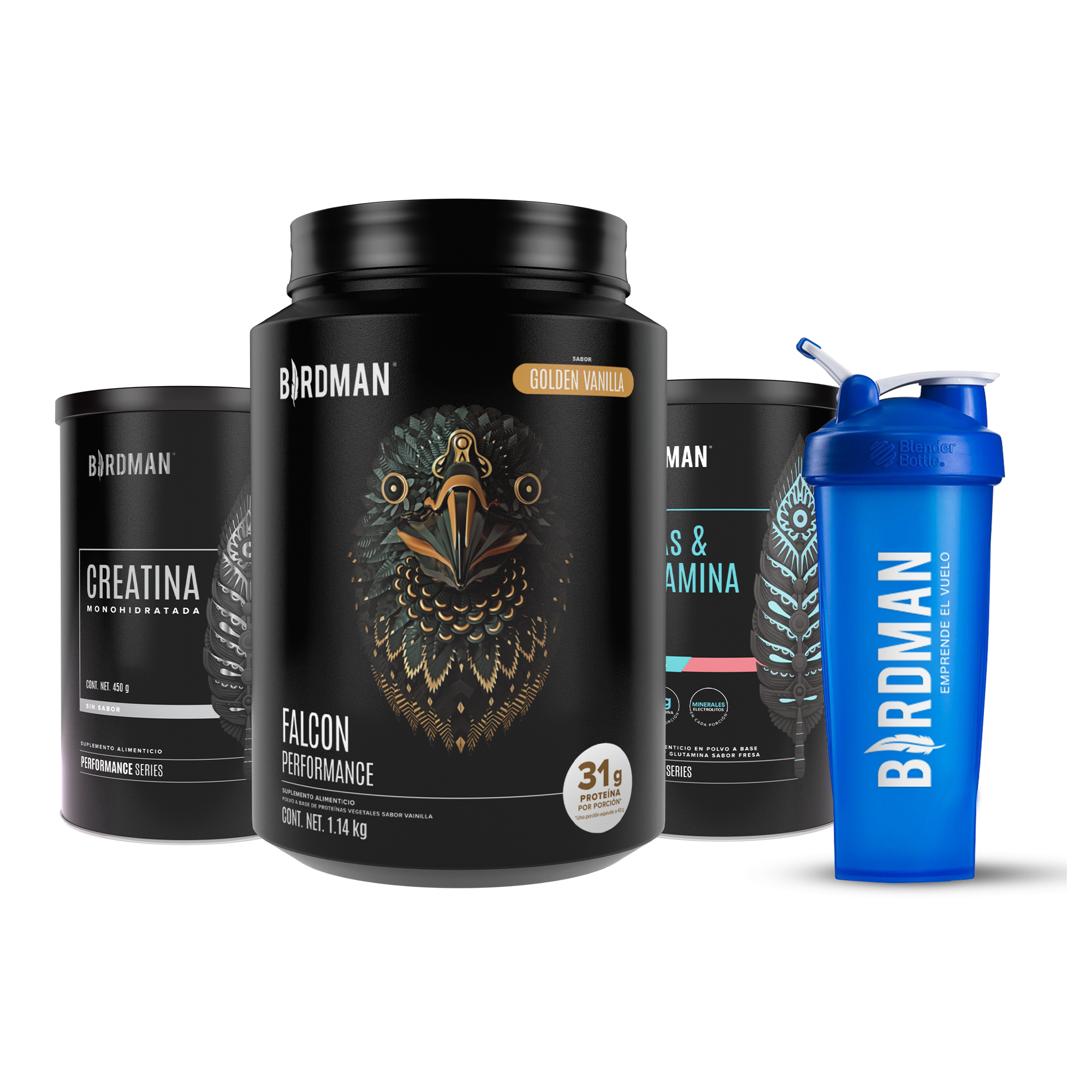 Performance Pack - Falcon Performance 1.140kg + Creatina + BCAAs + Shaker